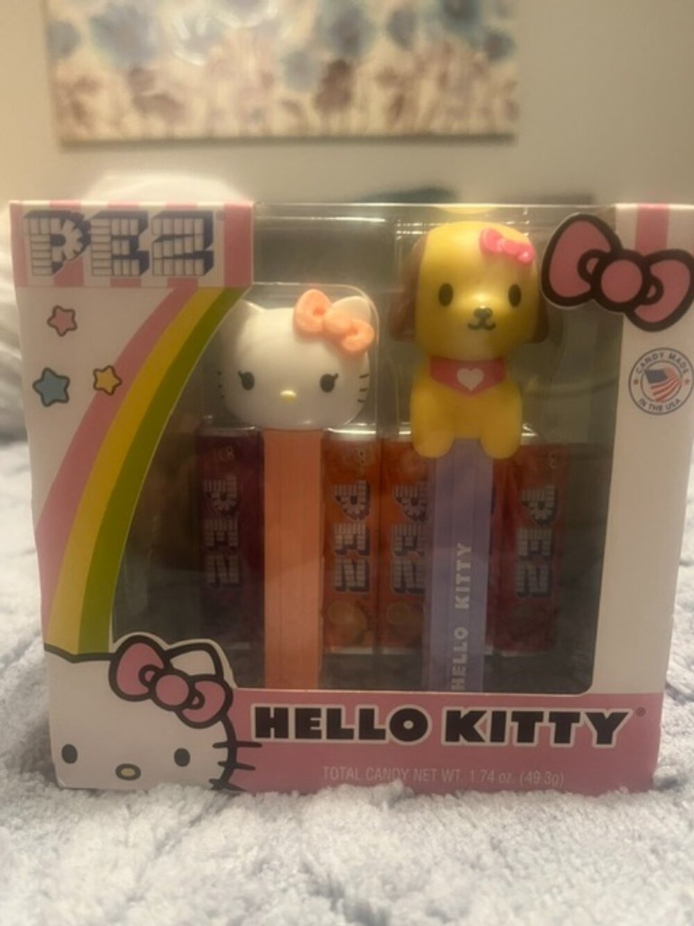 NEW 2 PC Hello Kitty Pez Dispenser Set w/Candy